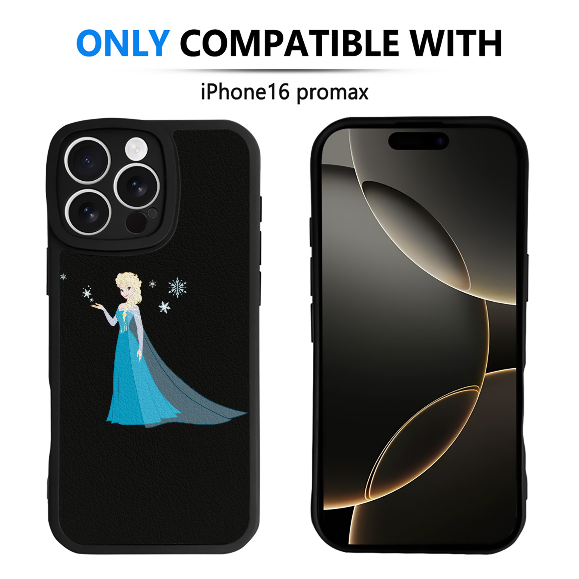（画像用） アナと雪の女王 アンナ エルサ Frozen Anna Elsa 【iPhone 16シリーズ対応】シリコンスマホケース（レザー調） 材質：シリコン